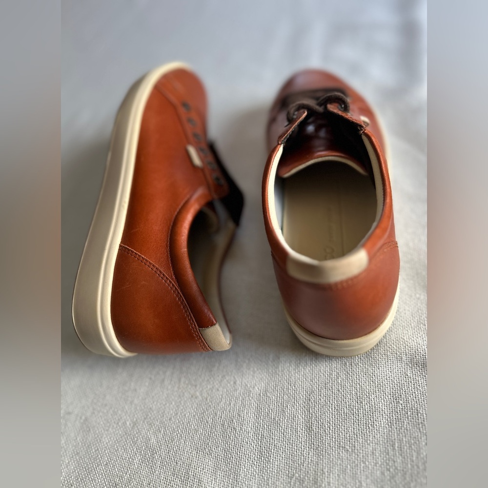 NWT ECCO Soft 7 Cognac Leather Sneakers | Women’s 39 (8-8 1/2) - Picture 5 of 10